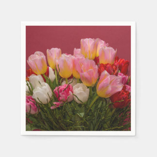 Kleurrijk Boeket Tulpen Papieren servet