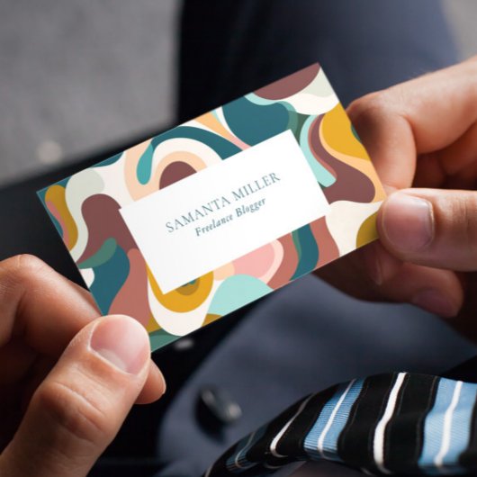 Kleurrijk Boheems Abstract wervelpatroon Visitekaartje