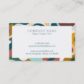 Kleurrijk Boheems Abstract wervelpatroon Visitekaartje (Achterkant)