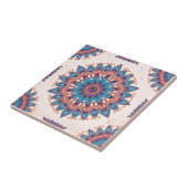 Kleurrijk Boheems Mandala-patroon Tegeltje (Zijkant)