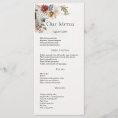 Kleurrijk Bohemian Floral Weddenschap-menu Menu (Voorkant)