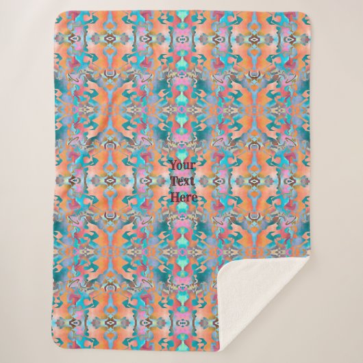 Kleurrijk Boho Abstract Kunstpatroon Sherpa Deken (Voorkant)