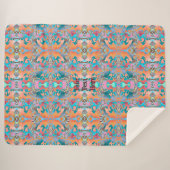 Kleurrijk Boho Abstract Kunstpatroon Sherpa Deken (Voorkant (horizontaal))