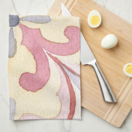 Kleurrijk boho artistiek Elegant waterverf bloemmo Theedoek