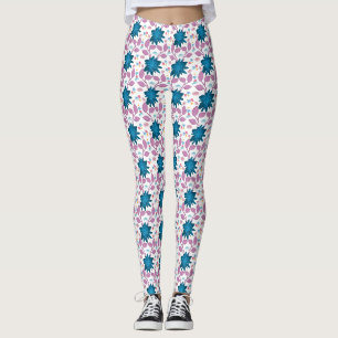 Kleurrijk Boho Bloemmotief Retro Bloem Leggings