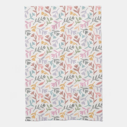 Kleurrijk Boho Bloemmotief Theedoek (Verticaal)