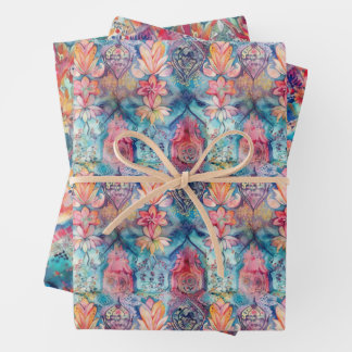 KLEURRIJK BOHO ECLECTISCH CADEAU INPAKPAPIER VEL