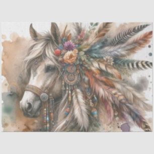 Kleurrijk Boho Horse Tissue Papier