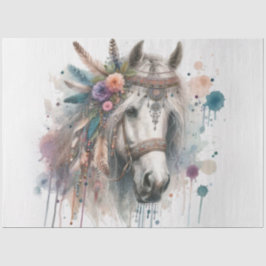 Kleurrijk Boho Horse Tissue Papier