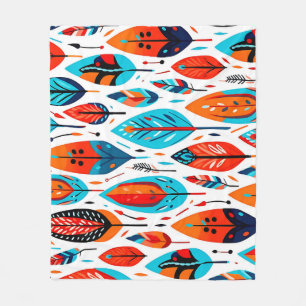 Kleurrijk Boho naadloos bladpatroon Fleece Deken