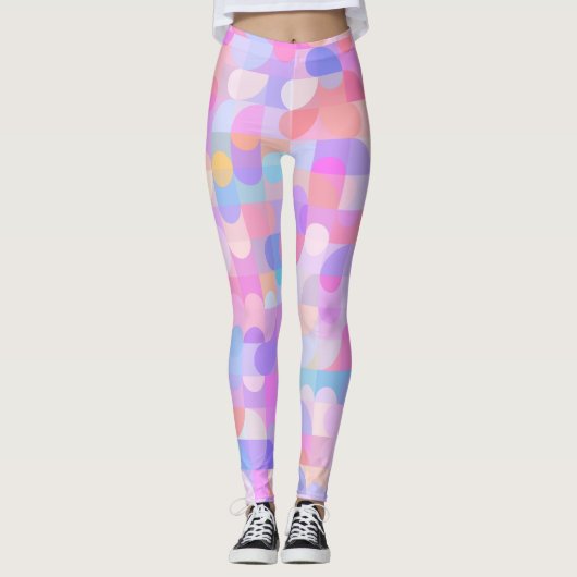 Kleurrijk Boho Patroon Leggings (Voorkant)