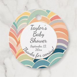 Kleurrijk Boho Rainbows Baby shower Bedankjes Labels