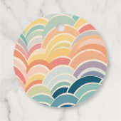 Kleurrijk Boho Rainbows Baby shower Bedankjes Labels (Achterkant)