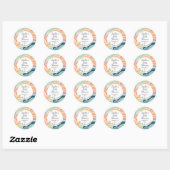 Kleurrijk Boho Rainbows Baby shower Ronde Sticker (Vel)