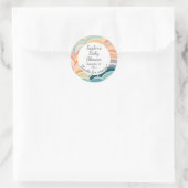 Kleurrijk Boho Rainbows Baby shower Ronde Sticker (Tas)