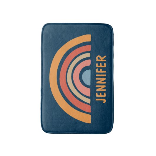 Kleurrijk boho regenboog ontwerp badmat (Voorkant Verticaal)