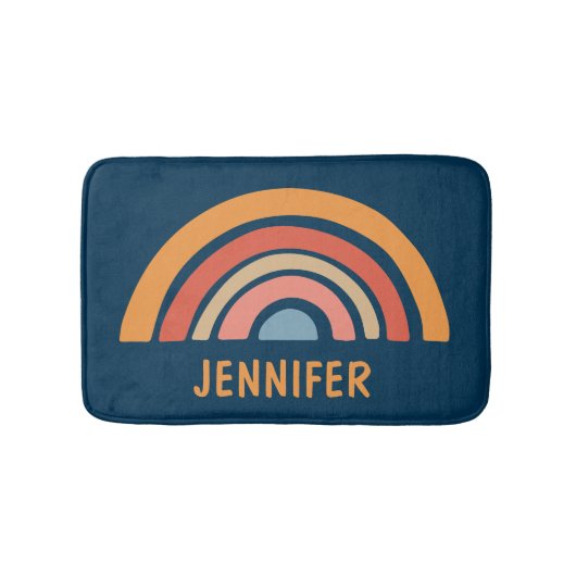 Kleurrijk boho regenboog ontwerp badmat (Voorkant)