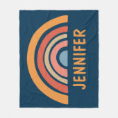 Kleurrijk boho regenboog ontwerp fleece deken (Voorkant)