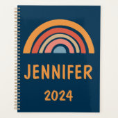 Kleurrijk boho regenboog ontwerp planner (Voorkant)