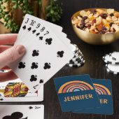 Kleurrijk boho regenboog ontwerp pokerkaarten (Insitu)