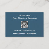Kleurrijk Boho Veer QR Code Contactontwerp Visitekaartje (Achterkant)