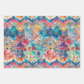 KLEURRIJK BOHO WATERVERF BLOEMENDECORATIEF PAPIER INPAKPAPIER VEL (Voorkant 2)