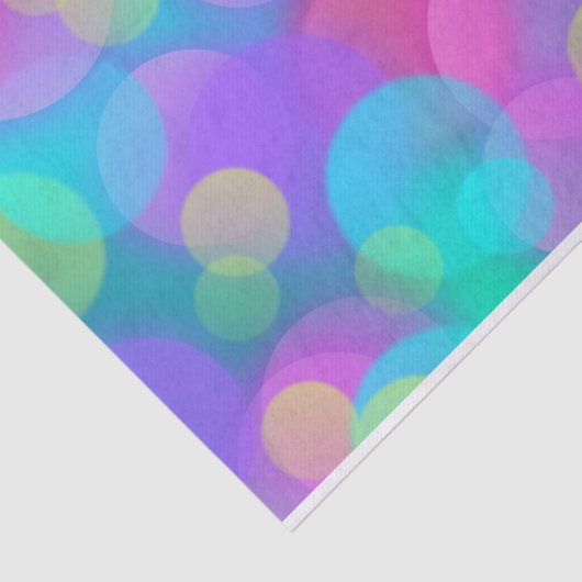  kleurrijk Bokeh Circles ontwerp Tissuepapier (Detail)