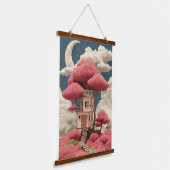 Kleurrijk boomhutontwerp hangend wandkleed (Gebogen)