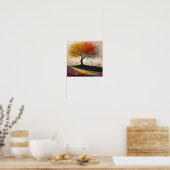 Kleurrijk Boomlandschap Levendige Natuur Muurkunst Poster (Keuken)