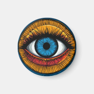 Kleurrijk Boosaardig Oog Glow Artistieke Bescherme Magneet