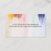 Kleurrijk | Borstelverf | Moderne kunstenaar Visitekaartje (Achterkant)