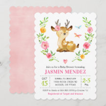 Kleurrijk bos bosbaby shower strooi hert