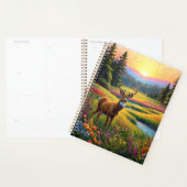 Kleurrijk bos kleuren en herten kunst planner (Display)