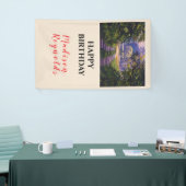 Kleurrijk Bos Licht Blauw Paarse Geel Groen Spandoek (Beurs)