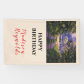 Kleurrijk Bos Licht Blauw Paarse Geel Groen Spandoek (Horizontaal)