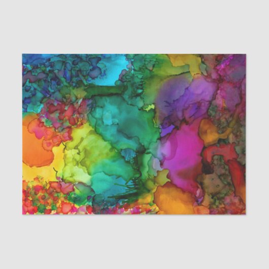 Kleurrijk Bos met Vogels Weefselpapier Tissuepapier (Voorkant)