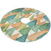 Kleurrijk bos van Evergreen met kerstbomen Kerstboom Rok (Gekanteld)