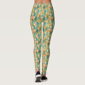 Kleurrijk bos van Evergreen met kerstbomen Leggings (Achterkant)