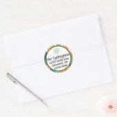 Kleurrijk bos van Evergreen Xmas-Adresetiketten Ronde Sticker (Envelop)