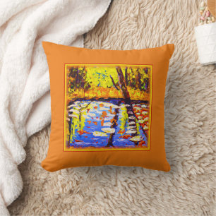 Kleurrijk bosmoeras. Bestel nu Kussen