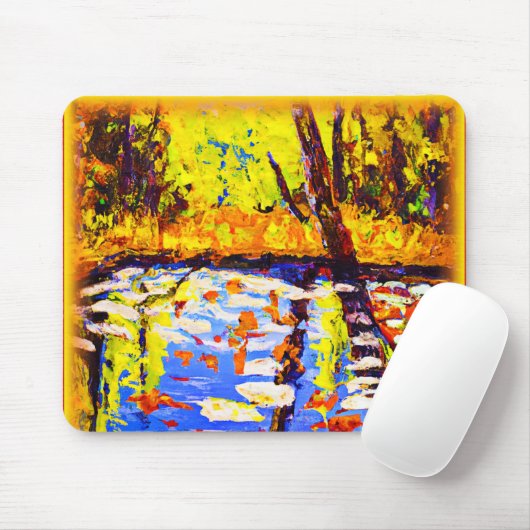 Kleurrijk bosmoeras. Bestel nu Muismat (Met muis)