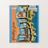 Kleurrijk Boston Briefkaart 11x14 Legpuzzel (Verticaal)