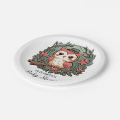 Kleurrijk bosuil Baby shower Papieren Bordje (Gekanteld)