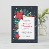 Kleurrijk Botanisch gebladerte Kerstfeest Kaart (Staand voorkant)