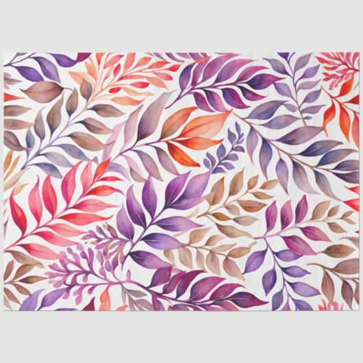 Kleurrijk Botanisch Kunstweefsel Papier (Voorkant)
