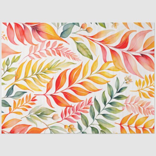 Kleurrijk Botanisch Kunstweefsel Papier (Voorkant)
