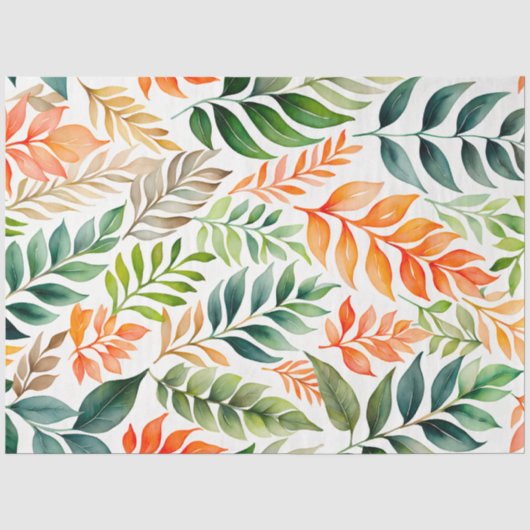 Kleurrijk Botanisch Kunstweefsel Papier (Voorkant)