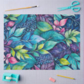 Kleurrijk Botanisch Kunstweefsel Papier (Craft)