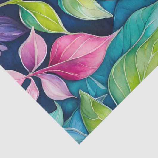 Kleurrijk Botanisch Kunstweefsel Papier (Detail)