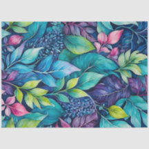 Kleurrijk Botanisch Kunstweefsel Papier